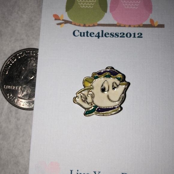 Beauty and the Beast Tea Cup Disney Pin Brooch - Picture 1 of 3
